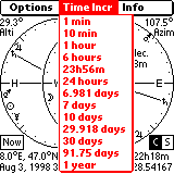 Setting time increment