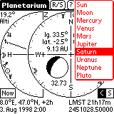 Selecting a planet